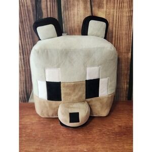 Minecraft Wolf Plush Backpack Mojang Kids Grey Brown Dog Bag F25MD65546-XX NWT